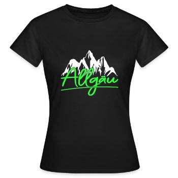 Allgäu Berge Wandern Klettern - Frauen T-Shirt - Schwarz - Vorne - AI Model Female 172 dark (172cm)