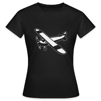 Modèle d’avion télécommandé - T-shirt Femme - noir - Devant - AI Model Female 172 dark (172cm)