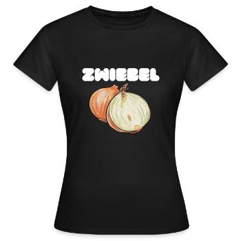 Zwiebel - Frauen T-Shirt - Schwarz - Vorne - AI Model Female 172 dark (172cm)