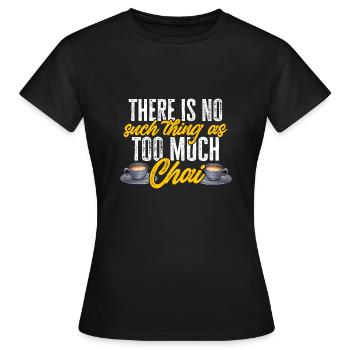 Thé Chai Masala Chai - T-shirt Femme - noir - Devant - AI Model Female 172 dark (172cm)