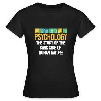 Psychologue médico-légal professionnel Cadeau médico-légal - T-shirt Femme - noir - Devant - AI Model Female 172 dark (172cm)