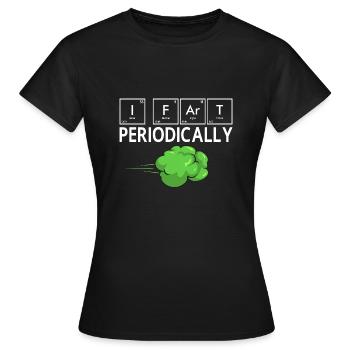 fart farting farting farting - Women's T-Shirt - black - Front - AI Model Female 172 dark (172cm)