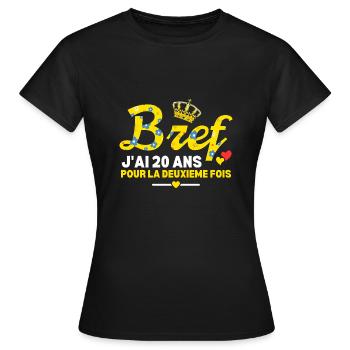 40 Ans Anniversaire Femme 1984 Femme Humour - T-shirt Femme - noir - Devant - AI Model Female 172 dark (172cm)