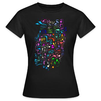 Foire aux couleurs - T-shirt Femme - noir - Devant - AI Model Female 172 dark (172cm)