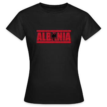 Albanien - Frauen T-Shirt - Schwarz - Vorne - AI Model Female 172 dark (172cm)
