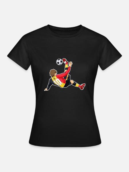 Selección de fútbol de Bélgica I Fútbol Bélgica - Camiseta mujer - negro