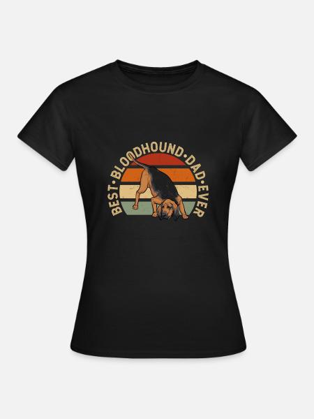 Bloodhound Hund Bluthund - Frauen T-Shirt - Schwarz