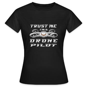 Drone Drones Drone Flight Drone Pilot - T-shirt Femme - noir - Devant - AI Model Female 172 dark (172cm)