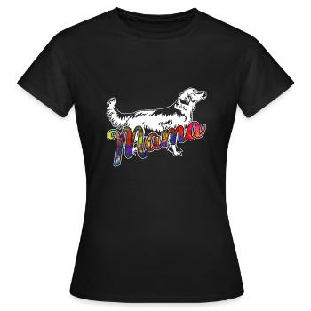 Golden Retriever Golden Retriever Mama - Women's T-Shirt - black - Front - AI Model Female 172 dark (172cm)