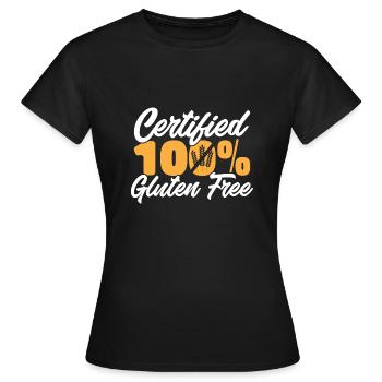 Sans gluten Intolérance au gluten - T-shirt Femme - noir - Devant - AI Model Female 172 dark (172cm)