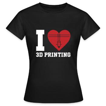 3D Printer 3D Printing - Women's T-Shirt - black - Front - AI Model Female 172 dark (172cm)