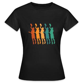 Ultimate Frisbee Wurfscheibe - Frauen T-Shirt - Schwarz - Vorne - AI Model Female 172 dark (172cm)