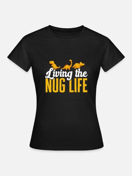 Dino Nuggets Dinosaurier Chicken Nuggets - Frauen T-Shirt - Schwarz