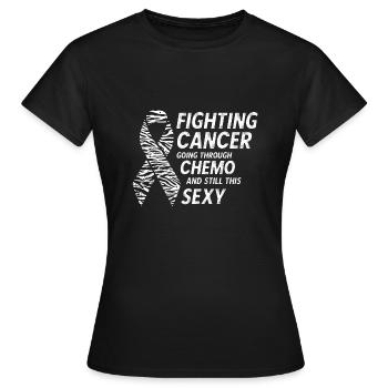 Lutte contre le cancer drôle de sensibilisation au cancer carcinoïde - T-shirt Femme - noir - Devant - AI Model Female 172 dark (172cm)
