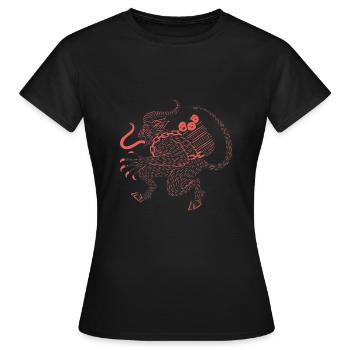 Okkulter Krampus Anti-Weihnachts-Dämon - Frauen T-Shirt - Schwarz - Vorne - AI Model Female 172 dark (172cm)