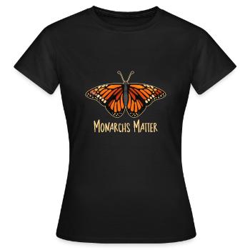 Monarque papillon monarque américain papillon monarque - T-shirt Femme - noir - Devant - AI Model Female 172 dark (172cm)