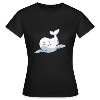 Weißwal Beluga Wal - Frauen T-Shirt - Schwarz - Vorne - AI Model Female 172 dark (172cm)