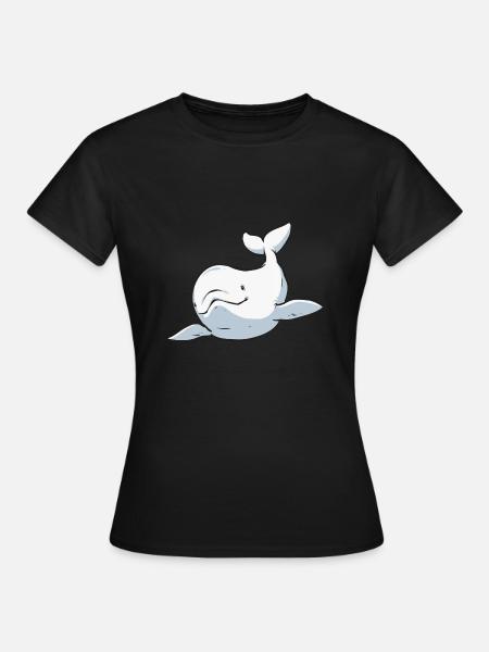 Weißwal Beluga Wal - Frauen T-Shirt - Schwarz