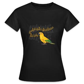 Parakeet Parrot Parakeet Bird - Women's T-Shirt - black - Front - AI Model Female 172 dark (172cm)