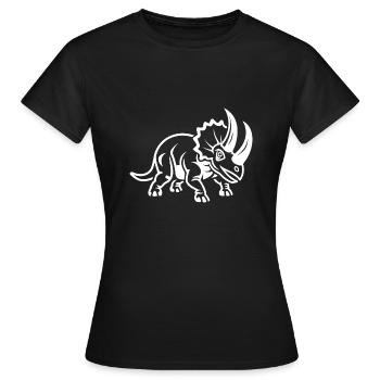 Triceratops - T-shirt Femme - noir - Devant - AI Model Female 172 dark (172cm)