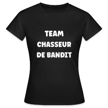 chasseur de bandit - T-shirt Femme - noir - Devant - AI Model Female 172 dark (172cm)