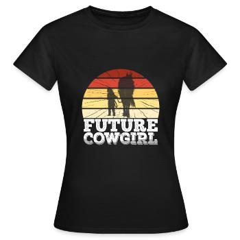 Futur cheval de lièvre de l’Ouest - T-shirt Femme - noir - Devant - AI Model Female 172 dark (172cm)