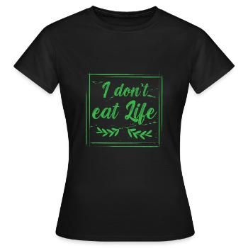 Vegan Fleischlos Tierlieb & Veganer - Frauen T-Shirt - Schwarz - Vorne - AI Model Female 172 dark (172cm)