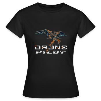 Drone Drones Drone Flight Drone Pilot - T-shirt Femme - noir - Devant - AI Model Female 172 dark (172cm)