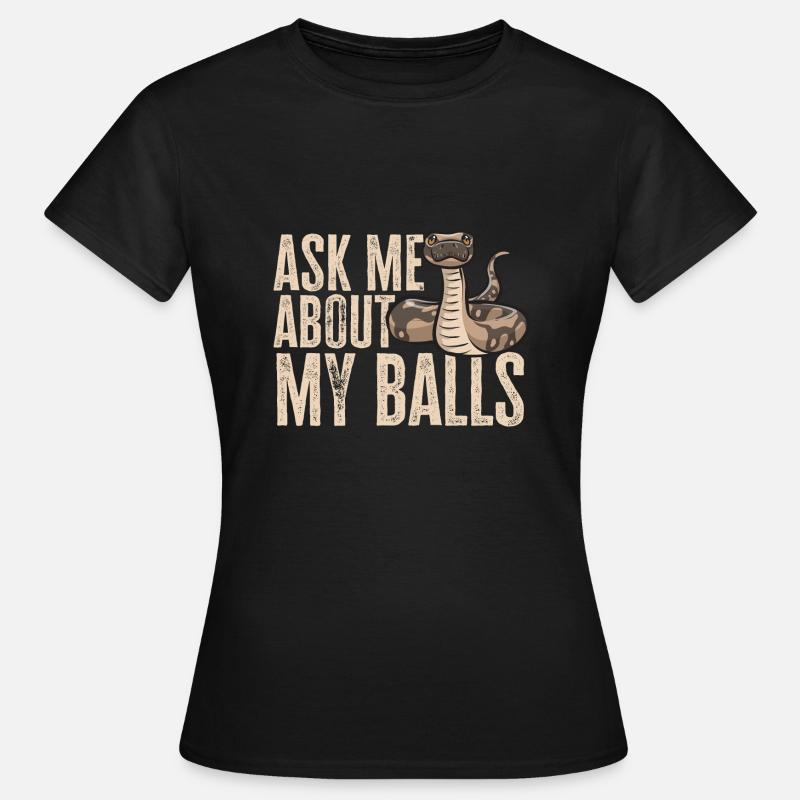 Ball Python Schlange Königspython - Frauen T-Shirt - Schwarz