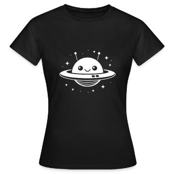 fliegende Untertasse - Frauen T-Shirt - Schwarz - Vorne - AI Model Female 172 dark (172cm)