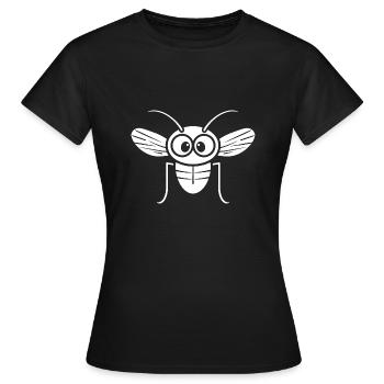 Fliegen - Frauen T-Shirt - Schwarz - Vorne - AI Model Female 172 dark (172cm)