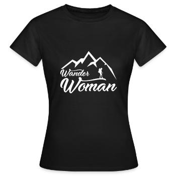 Wander Woman Wandern Geschenkidee - Frauen T-Shirt - Schwarz - Vorne - AI Model Female 172 dark (172cm)