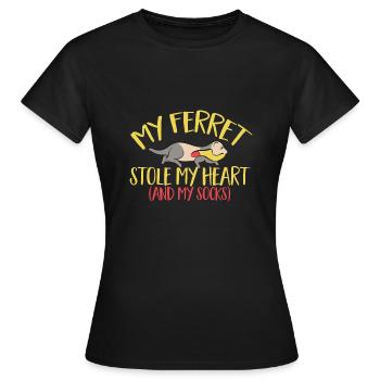 Ferret Owner Ferret - Women's T-Shirt - black - Front - AI Model Female 172 dark (172cm)