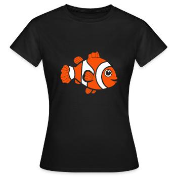 Poisson clown - T-shirt Femme - noir - Devant - AI Model Female 172 dark (172cm)