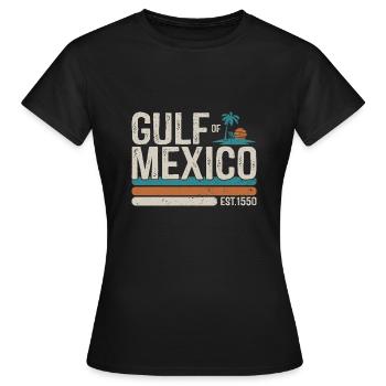 Golf von Mexiko Est 1550 Retro Vintage Strand - Frauen T-Shirt - Schwarz - Vorne - AI Model Female 172 dark (172cm)