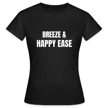 Brise et facilité heureuse - T-shirt Femme - noir - Devant - AI Model Female 172 dark (172cm)