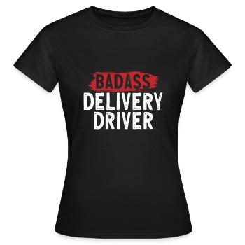 Livraison de colis fournisseur - T-shirt Femme - noir - Devant - AI Model Female 172 dark (172cm)