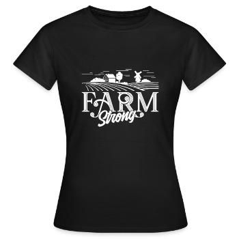 Farmer Farm Strong - Women's T-Shirt - black - Front - AI Model Female 172 dark (172cm)