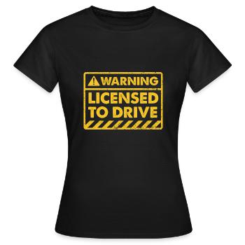 Avertissement permis de conduire - permis de conduire - nouveau - T-shirt Femme - noir - Devant - AI Model Female 172 dark (172cm)
