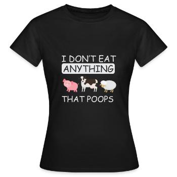 Vegan Fleischlos Tierlieb & Veganer - Frauen T-Shirt - Schwarz - Vorne - AI Model Female 172 dark (172cm)