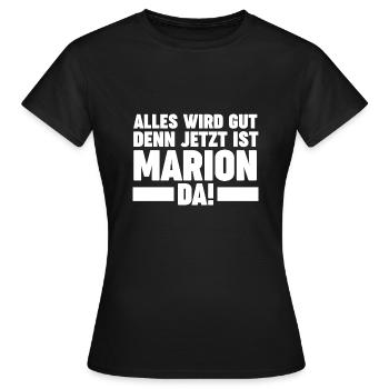 Marion - Frauen T-Shirt - Schwarz - Vorne - AI Model Female 172 dark (172cm)