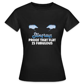 Raies pastenagues, raies manta, raies océaniques, raies - T-shirt Femme - noir - Devant - AI Model Female 172 dark (172cm)