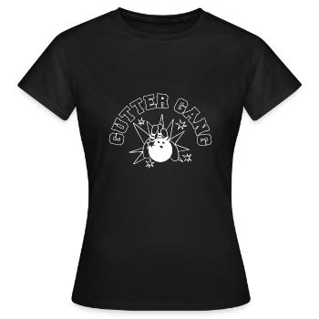 Gutter Gang Funny Bowling Team Club Coach Bowler - Women's T-Shirt - black - Front - AI Model Female 172 dark (172cm)