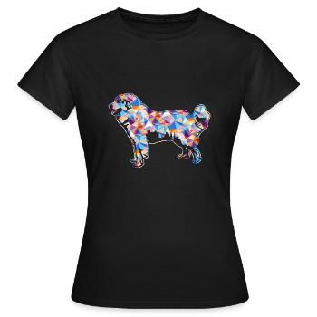 Great Pyrenees Geometric - Women's T-Shirt - black - Front - AI Model Female 172 dark (172cm)