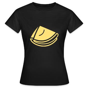 crêpe - T-shirt Femme - noir - Devant - AI Model Female 172 dark (172cm)
