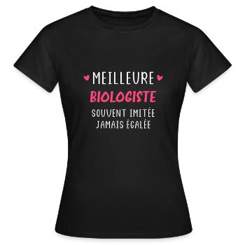 souvent imitée meilleure Biologiste - T-shirt Femme - noir - Devant - AI Model Female 172 dark (172cm)
