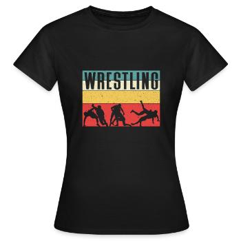 Lutte Lutte Lutteur Lutteur Cadeau de lutteur - T-shirt Femme - noir - Devant - AI Model Female 172 dark (172cm)