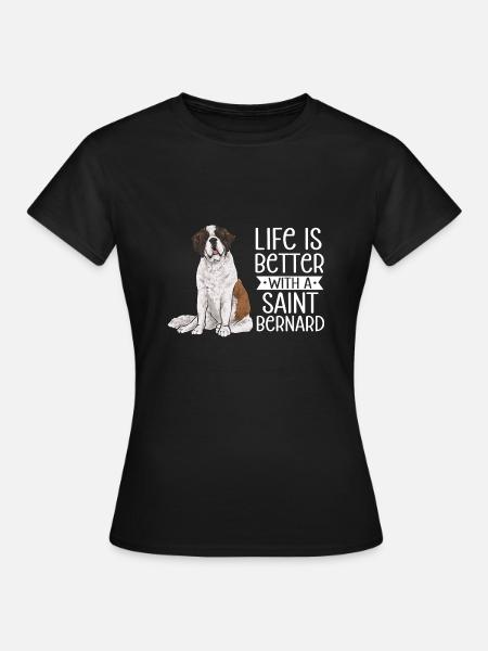 Bernhardiner St. Bernhardshund Hund - Frauen T-Shirt - Schwarz