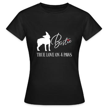 Bostie wahre Liebe auf vier Pfoten - Frauen T-Shirt - Schwarz - Vorne - AI Model Female 172 dark (172cm)