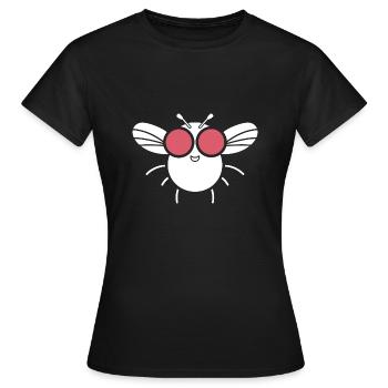 Fliegen - Frauen T-Shirt - Schwarz - Vorne - AI Model Female 172 dark (172cm)